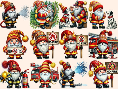 Firefighter Gnomes Clipart fire gnome clipart - Wonders Artist