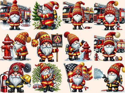 Firefighter Gnomes Clipart fire gnome clipart - Wonders Artist