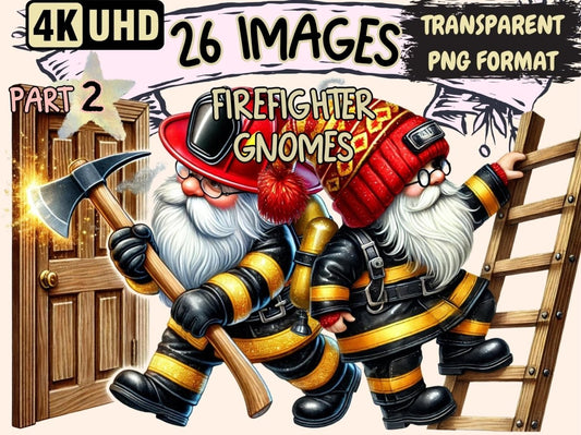 Firefighter Gnomes (P2) Clipart firefighter design - Wonders Artist