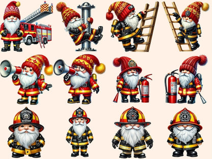 Firefighter Gnomes (P2) Clipart firefighter design - Wonders Artist