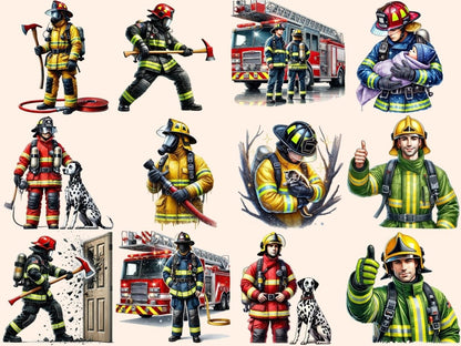 Firefighters Clipart emergency design - Wonders Artist