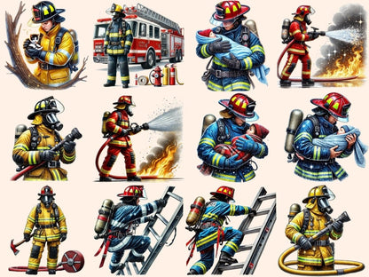Firefighters Clipart emergency design - Wonders Artist