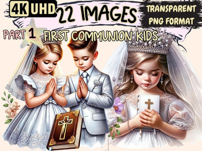 First Communion Kids Clipart Children Communion - Wonders Artist