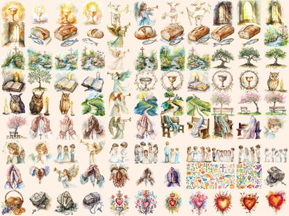 First Communion Watercolor Clipart believer clipart - Wonders Artist