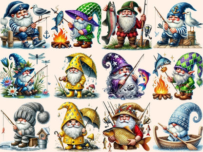 Fishing Gnomes (P2) Clipart angler gnome images - Wonders Artist