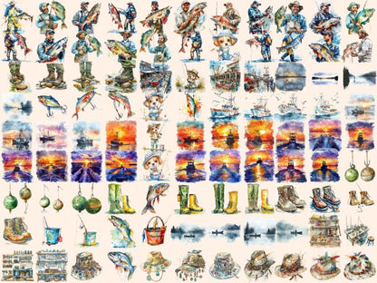 Fishing Watercolor Clipart fish clipart - Wonders Artist