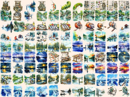 Fishing Watercolor Clipart fish clipart - Wonders Artist