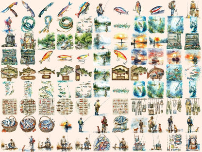 Fishing Watercolor Clipart fish clipart - Wonders Artist