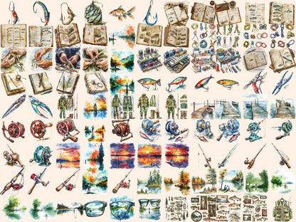 Fishing Watercolor Clipart fish clipart - Wonders Artist
