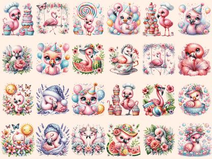 Flamingos Clipart autopost bird clipart bird downloads - WondersArtist