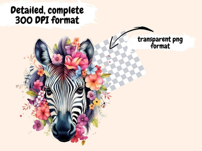 Floral Animals Watercolor Clipart animals with flowers - Wonders Artist