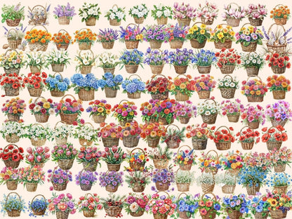 Floral Baskets Watercolor Clipart floral basket png - Wonders Artist