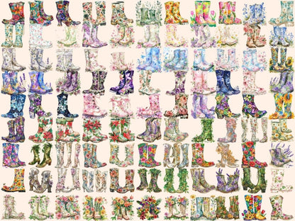 Floral Boots Watercolor Clipart boots clipart - Wonders Artist