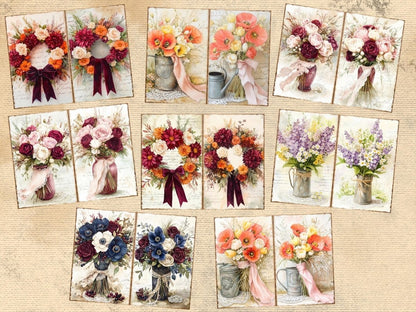 Floral Bouquets Journal Pages (P1) Bouquet Ephemera - Wonders Artist