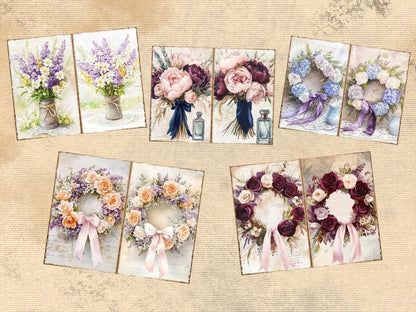 Floral Bouquets Journal Pages (P2) Bouquet Ephemera - Wonders Artist