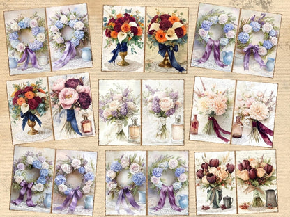 Floral Bouquets Journal Pages (P2) Bouquet Ephemera - Wonders Artist