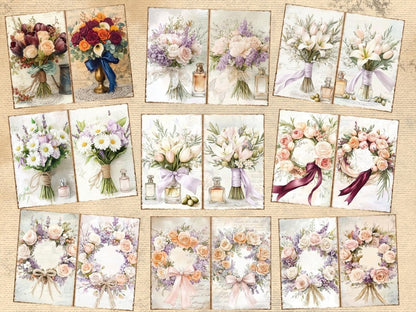 Floral Bouquets Journal Pages (P2) Bouquet Ephemera - Wonders Artist
