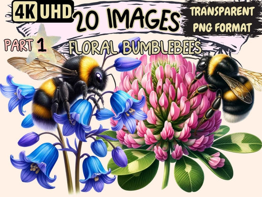 Floral Bumblebees Clipart bee clipart - Wonders Artist