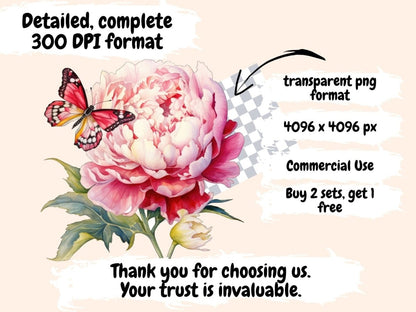 Floral Butterflies Watercolor Clipart butterflies clipart - Wonders Artist