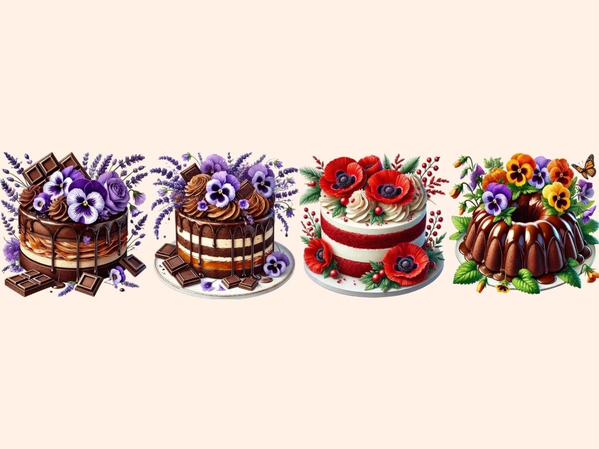 Floral Cakes Clipart blooming cake art - Wonders Artist