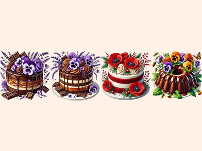 Floral Cakes Clipart blooming cake art - Wonders Artist