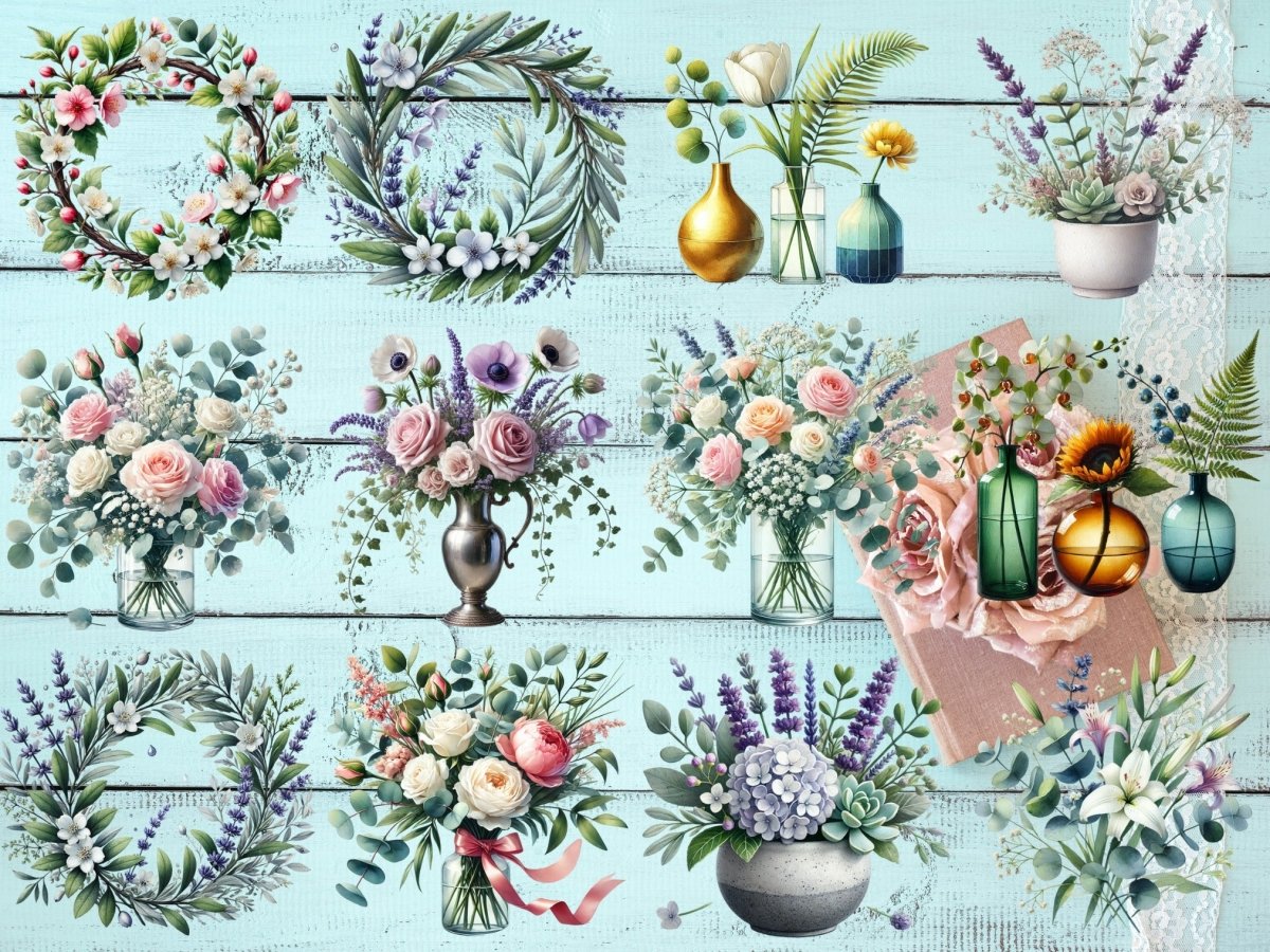 Clipart Floral Chic (EDIȚIE LIMITATĂ) image 7