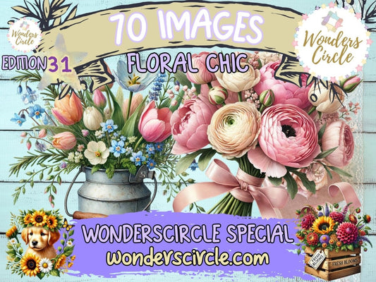 Floral Chic Clipart (LIMITED EDITION) all - access - bundle new bundles all new mini - WondersArtist