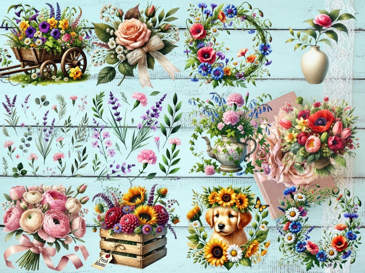Clipart Floral Chic (EDIȚIE LIMITATĂ) image 3