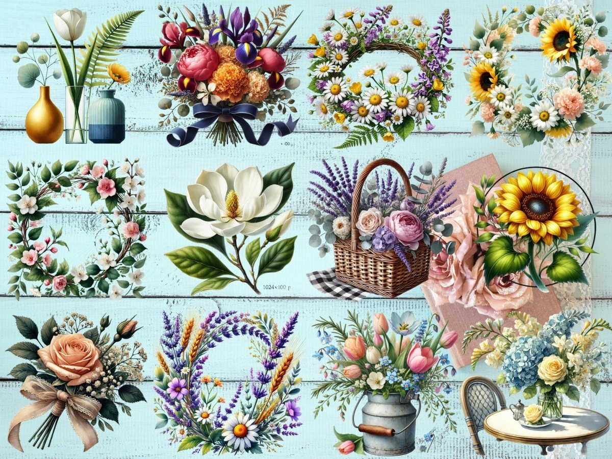 Clipart Floral Chic (EDIȚIE LIMITATĂ) image 5