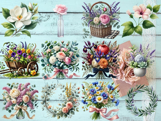 صور قصاصات أنيقة مزهرة (طبعة محدودة)