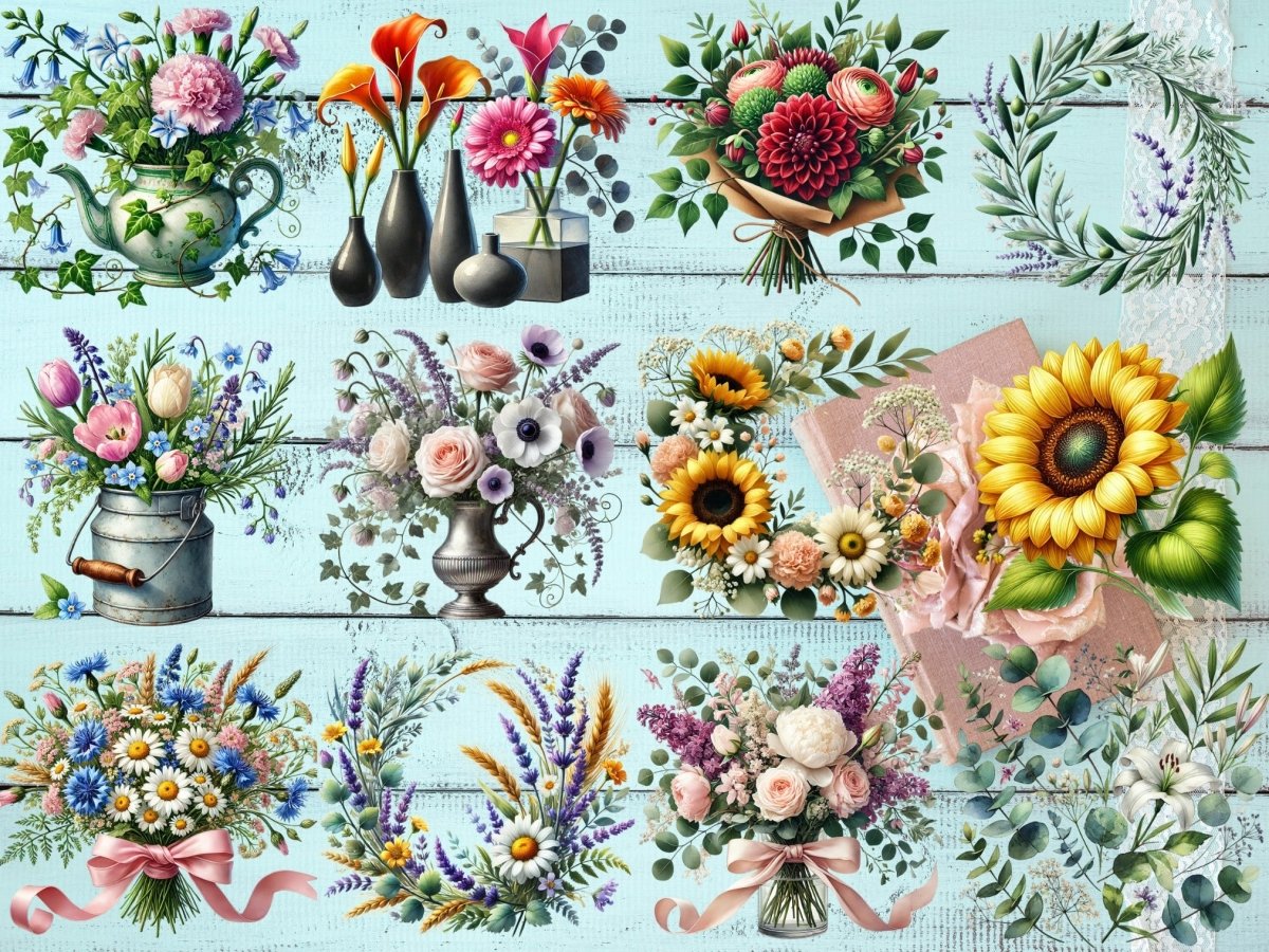 Clipart Floral Chic (EDIȚIE LIMITATĂ) image 4