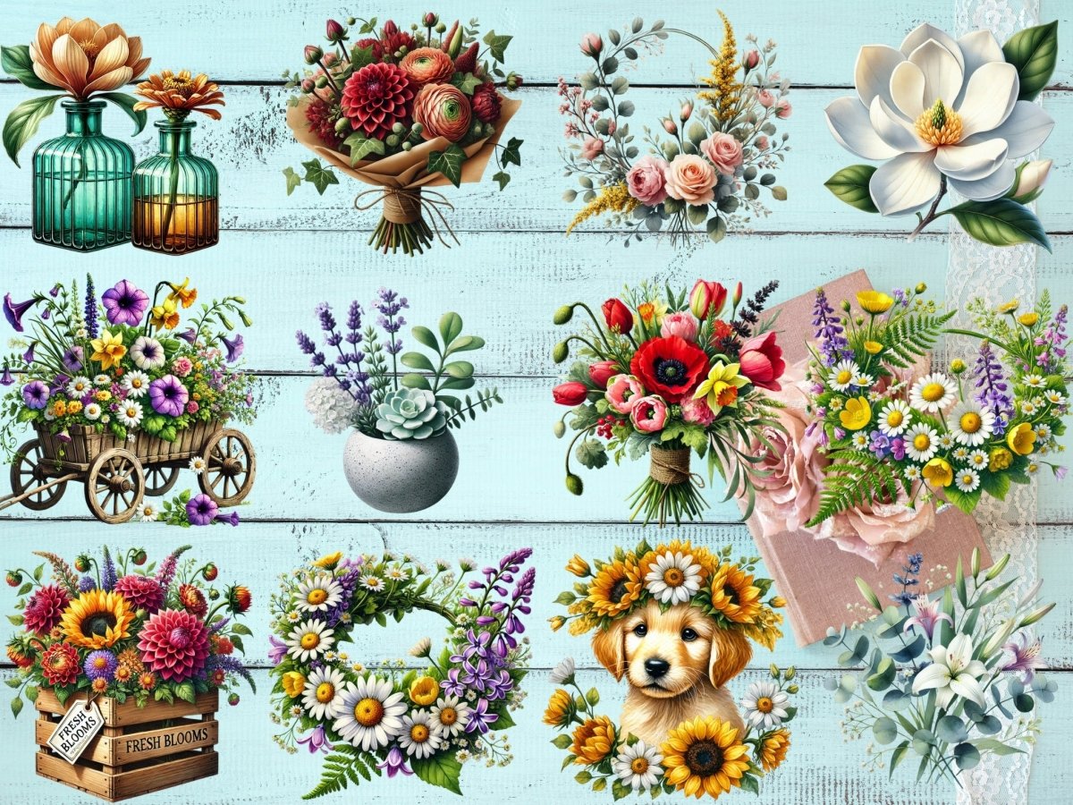 Clipart Floral Chic (EDIȚIE LIMITATĂ) image 6