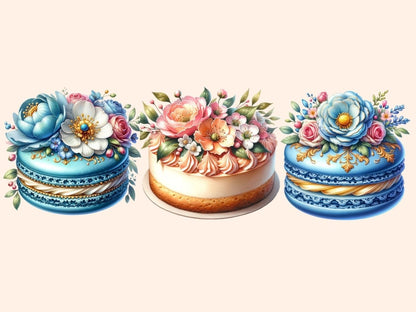 Floral Desserts Clipart Cute dessert art - Wonders Artist