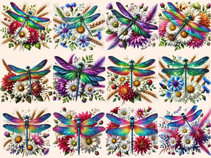 Floral Dragonflies Clipart dragonflies png - Wonders Artist