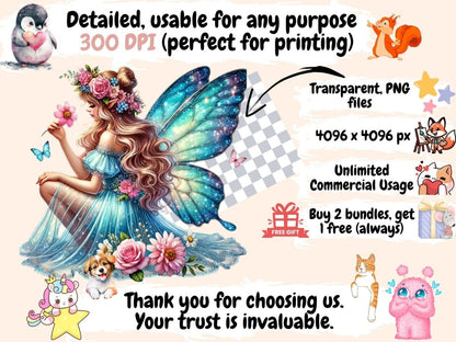 Floral Fairies (P4) Clipart fairy art - Wonders Artist