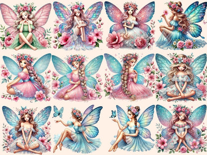 Floral Fairies (P4) Clipart fairy art - Wonders Artist