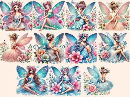 Floral Fairies (P4) Clipart fairy art - Wonders Artist