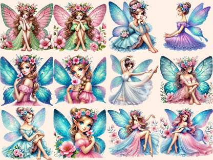 Floral Fairies (P2) Clipart fairy art - Wonders Artist