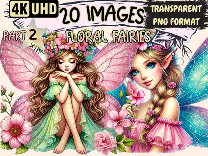 Floral Fairies (P2) Clipart fairy art - Wonders Artist
