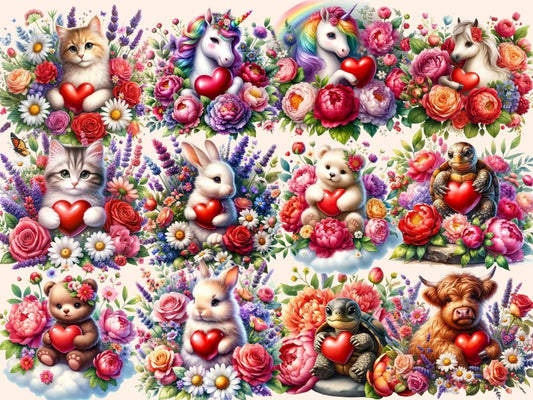 Blomstervenner Clipart