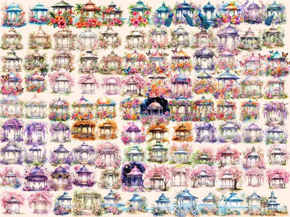 Floral Gazebos Watercolor Clipart floral gazebo png - Wonders Artist