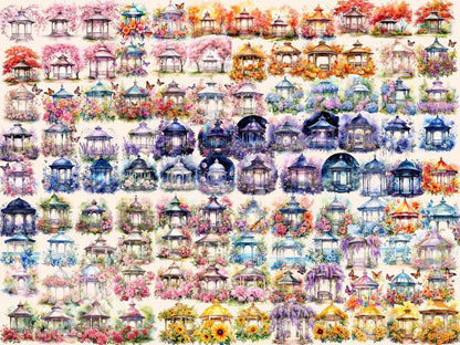 Floral Gazebos Watercolor Clipart floral gazebo png - Wonders Artist