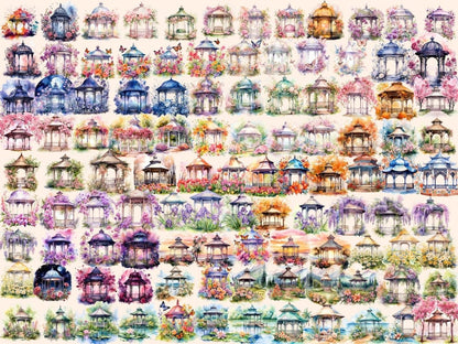 Floral Gazebos Watercolor Clipart floral gazebo png - Wonders Artist