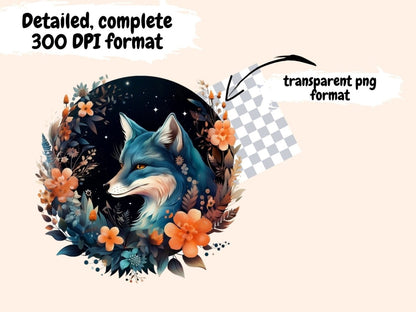 Floral Moons Watercolor Clipart celestial clipart - Wonders Artist