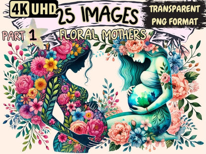 Floral Mothers Clipart floral designs - Wonders Artist