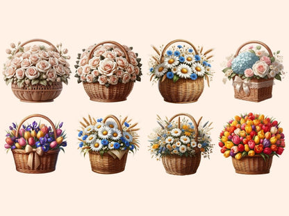Flower Baskets Clipart basket clipart - Wonders Artist