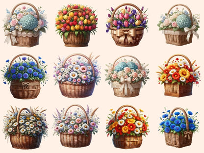 Flower Baskets Clipart basket clipart - Wonders Artist