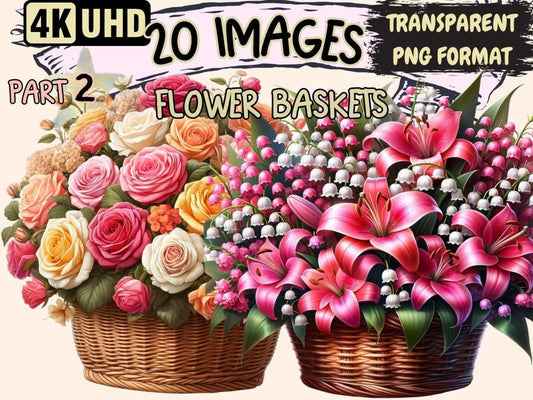 Flower Baskets (P2) Clipart basket clipart - Wonders Artist