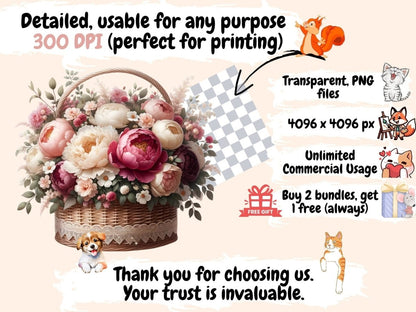 Flower Baskets (P2) Clipart basket clipart - Wonders Artist