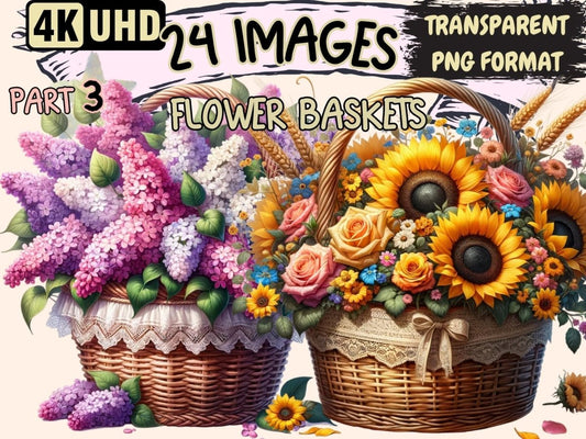 Flower Baskets (P3) Clipart Basket design - Wonders Artist